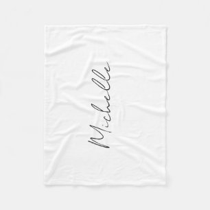 Classy Stylish Script Add Your Name Fleece Blanket