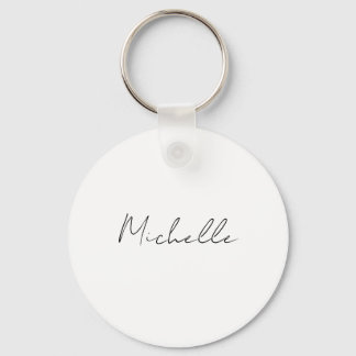 Classy Stylish Script Add Your Name Key Ring