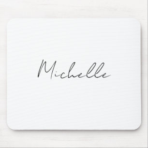Classy Stylish Script Add Your Name Mouse Mat