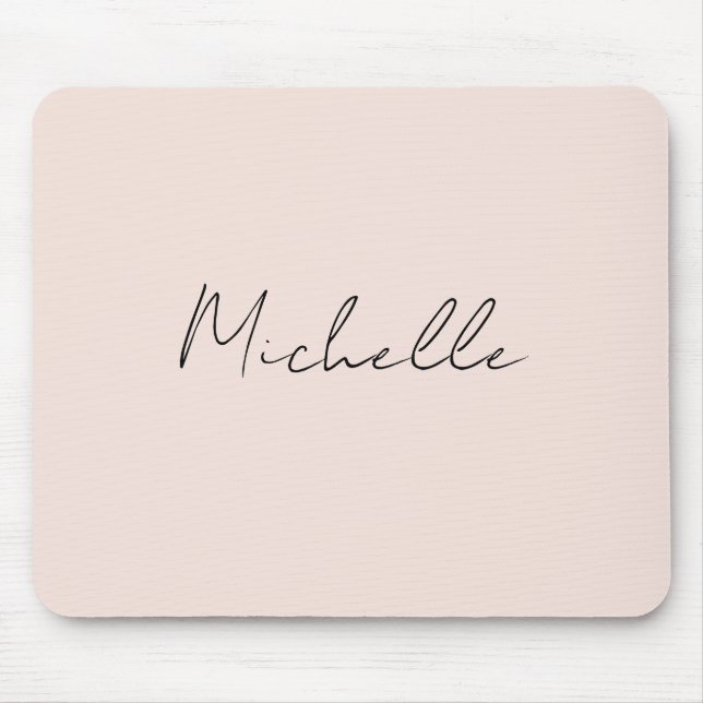 Classy Stylish Script Add Your Name Mouse Mat (Front)
