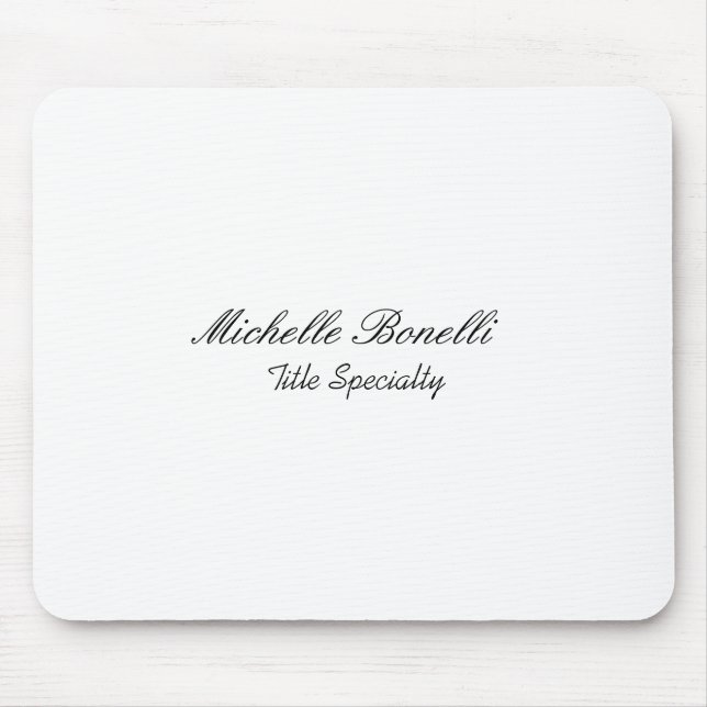 Classy Stylish Script Add Your Name  Mouse Mat (Front)
