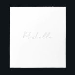 Classy Stylish Script Add Your Name Notepad<br><div class="desc">This design,  which will give people confidence,  is simple and plain,  but at the same time will attract all the attention,  is just for you.</div>