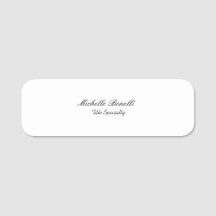 Classy Stylish Script Add Your Name Tag