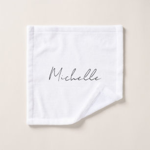 Classy Stylish Script Add Your Name Wash Cloth