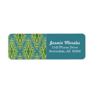 Classy Swirly Damask Return Address Stickers