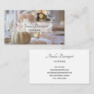 Classy Table with Fancy Place Setting Business Card