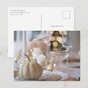 Classy Table with Fancy Place Setting Postcard