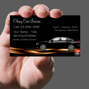 Classy Taxi Car Car Service Business Card