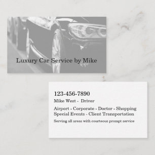 Classy Taxi Service Luxury Business Cards