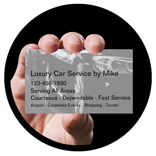 Classy Taxi Service Luxury Transportation Business Card (Creator Uploaded)