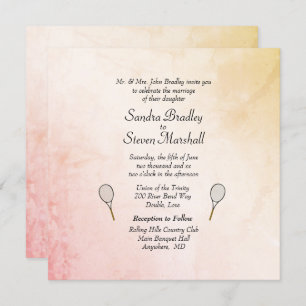 Classy Tennis Wedding Theme Invitations