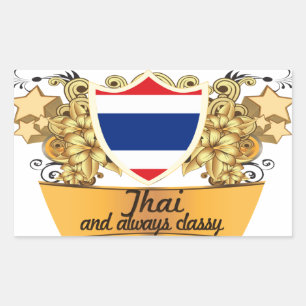 Classy Thai Rectangular Sticker