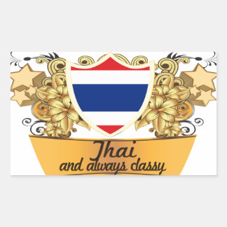 Classy Thai Rectangular Sticker