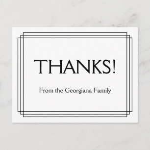 Classy "THANKS!" Postcard