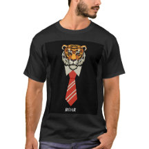 Classy Tiger T-Shirt with Tie – Bold Attitude Desi