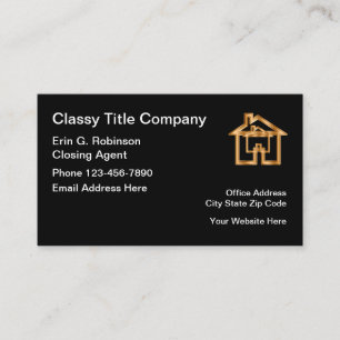 Classy Title Company Business Card