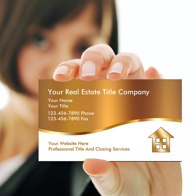 Classy Title Company Business Cards (Creator Uploaded)