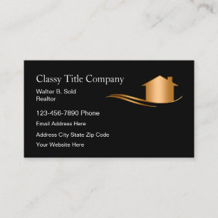 Classy Title Company Modern Business Card