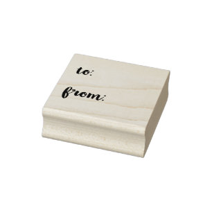 Classy To and From Rubber Stamp