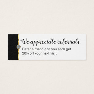 Classy Trendy Customer Referral Thank You Cards