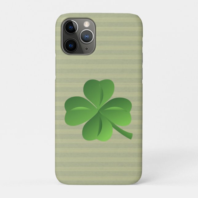 Classy Trendy  Irish Lucky Shamrock Case-Mate iPhone Case (Back)