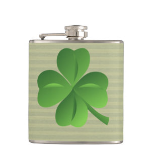 Classy Trendy  Irish Lucky Shamrock Hip Flask