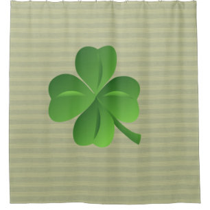 Classy Trendy Irish Lucky Shamrock Shower Curtain