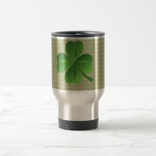 Classy Trendy Irish Lucky Shamrock Travel Mug