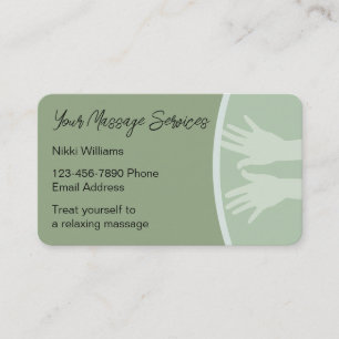 Classy Trendy Massage Therapist Business Cards