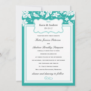 Classy Tropical Wedding Invitation Template