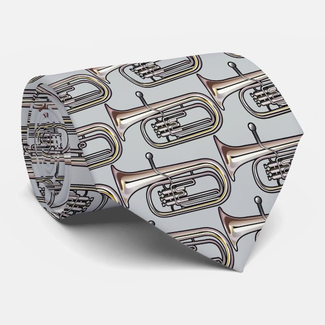 Classy Tuba Music Gift Necktie (Rolled)