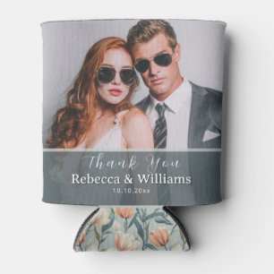 Classy tulip Flower Fancy Wedding Can Cooler