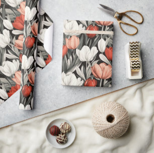 Classy Tulip Modern Wrapping Paper