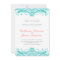 Classy Turquoise and Coral Wedding Invitations