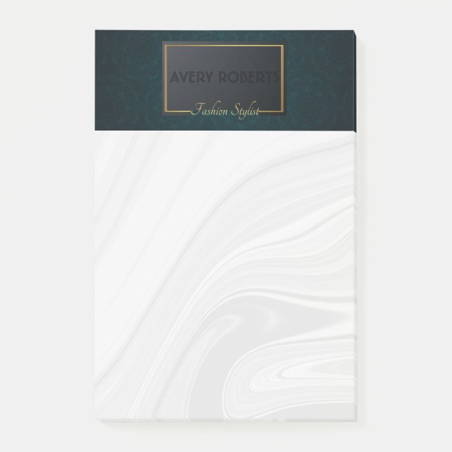 Classy turquoise ornament Elegant luxury Post-it Notes (Front)