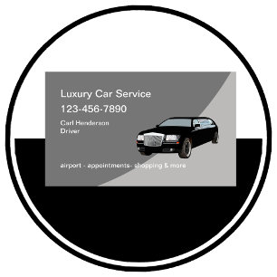 Classy Uber Driver Car Service Business Card