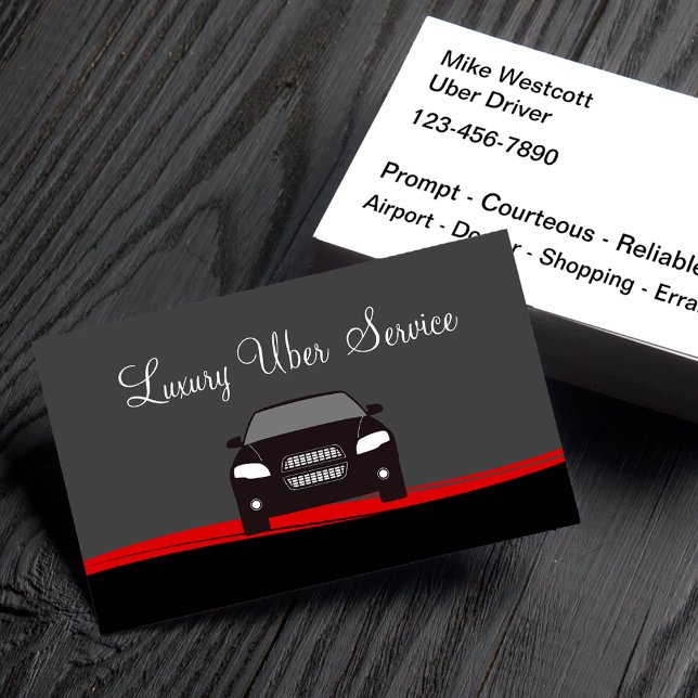 Classy Uber Driver Glossy Business Cards (Creator Uploaded)
