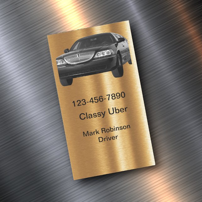 Classy Uber Driver Magnetic Business Cards (Creator Uploaded)