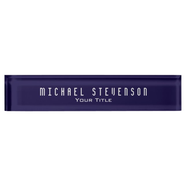 Classy Unique Elegant Standard Desk Nameplate (Front)