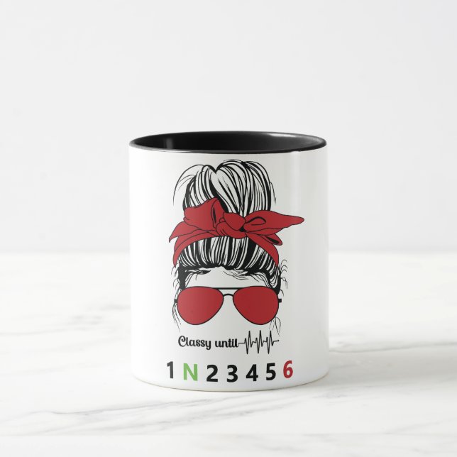 Classy Until... Funny Motorcycle Mug (Center)