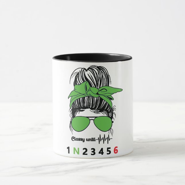 Classy Until... Funny Motorcycle Mug (Center)