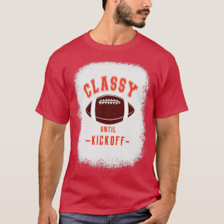Classy Until Kickoff Blue Letters  Sports Colours  T-Shirt