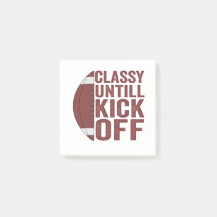 Classy Untill Kick Off Funny Fantasy Football Gift Post-it Notes