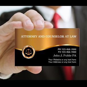 Classy Upscale Attorney Businesscards Business Card