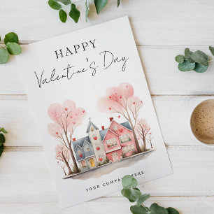Classy Valentine's Day Real Estate Promotional Holiday Postcard