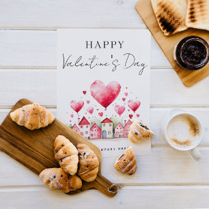 Classy Valentine's Day Real Estate Promotional Holiday Postcard