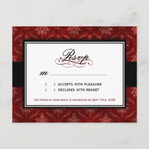 Classy Velvet Reply Cards