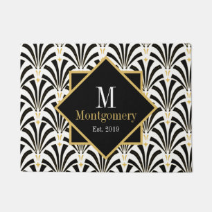 Classy Vintage 1920s Jazzy Palmettos Doormat