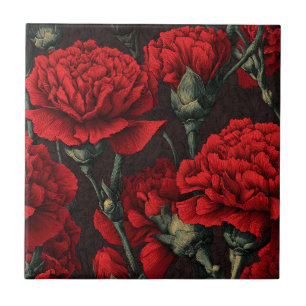 Classy Vintage Carnation Tiles For Living Space