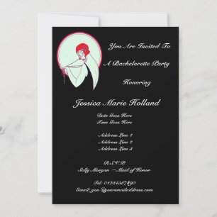 Classy Vintage Flapper ~ Bachelorette Invitation